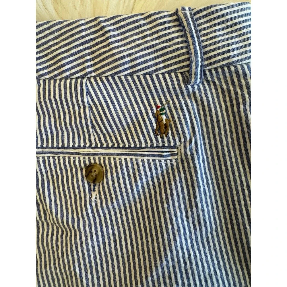 Polo Ralph Lauren blue‎ seersucker shorts size 20 EUC